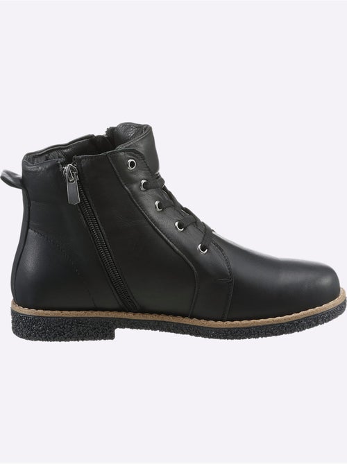 Bottines à Lacets Cuir Nappa De Vache - Taille Standard - helline - Kiabi