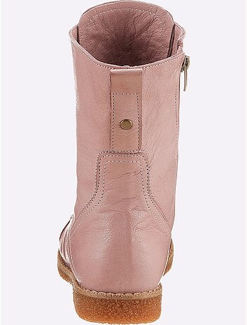 Bottines à Lacets Cuir Nappa De Vache - Taille Standard - helline
