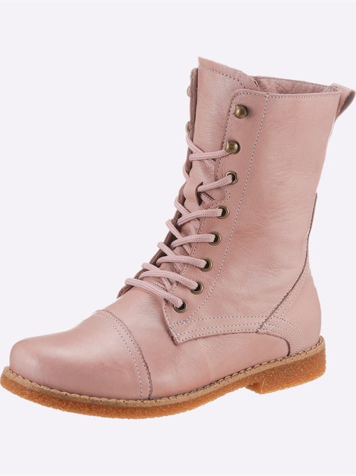 Bottines à Lacets Cuir Nappa De Vache - Taille Standard - helline - Kiabi