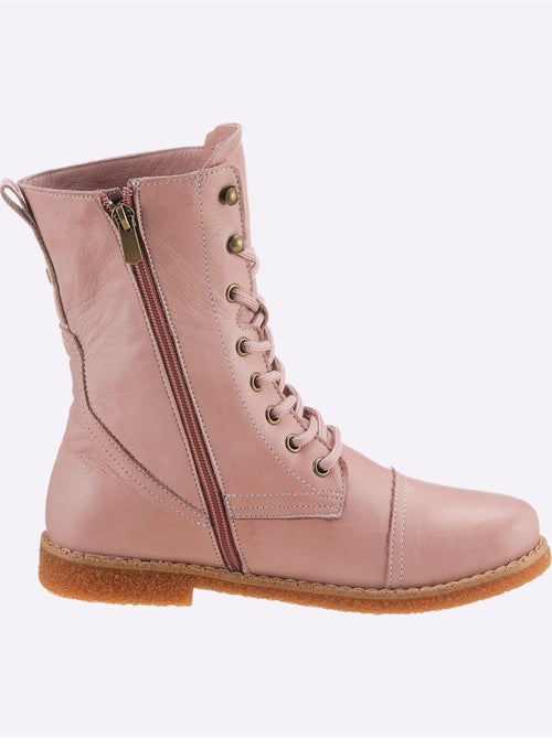 Bottines à Lacets Cuir Nappa De Vache - Taille Standard - helline - Kiabi