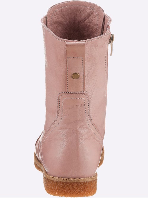 Bottines à Lacets Cuir Nappa De Vache - Taille Standard - helline - Kiabi