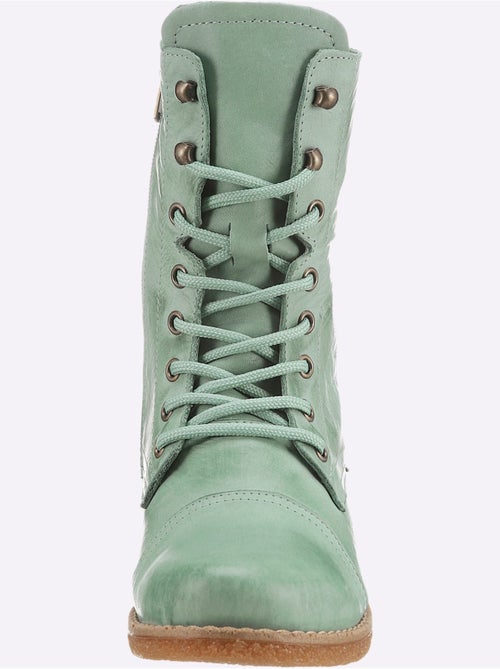 Bottines à Lacets Cuir Nappa De Vache - Taille Standard - helline - Kiabi