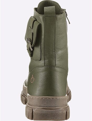Bottines à Lacets Cuir Nappa De Vache - Taille Standard - helline