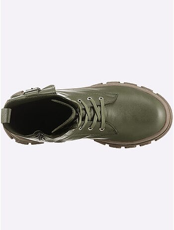 Bottines à Lacets Cuir Nappa De Vache - Taille Standard - helline