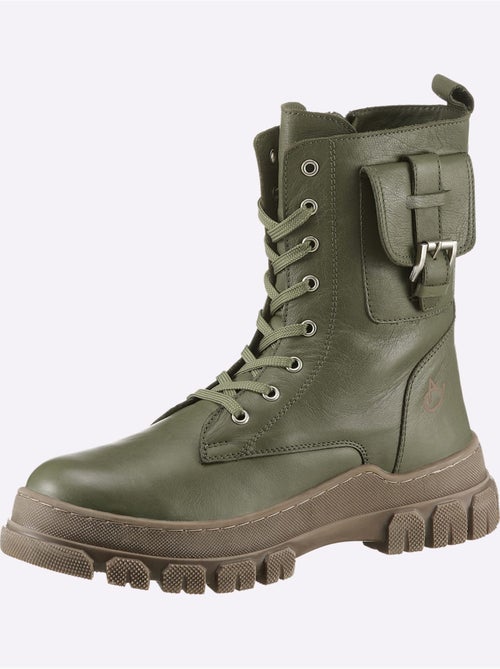 Bottines à Lacets Cuir Nappa De Vache - Taille Standard - helline - Kiabi