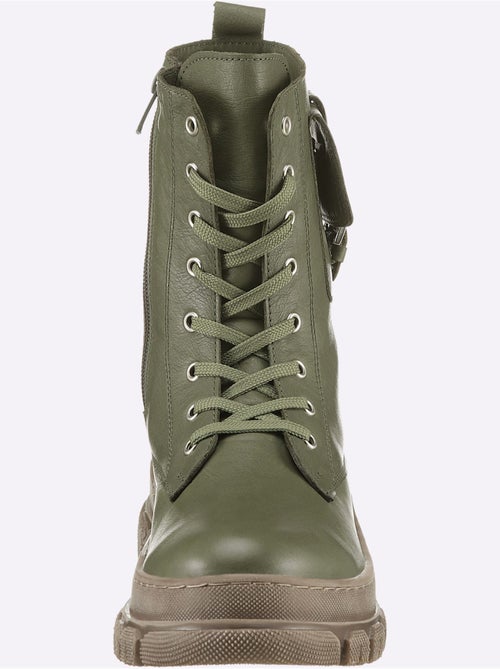Bottines à Lacets Cuir Nappa De Vache - Taille Standard - helline - Kiabi