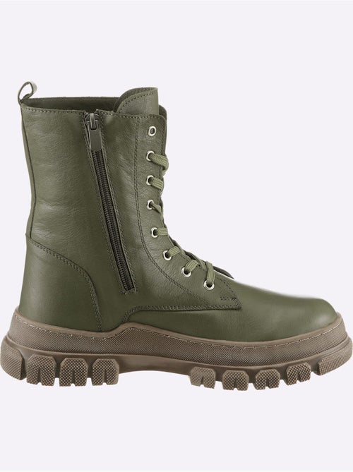 Bottines à Lacets Cuir Nappa De Vache - Taille Standard - helline - Kiabi