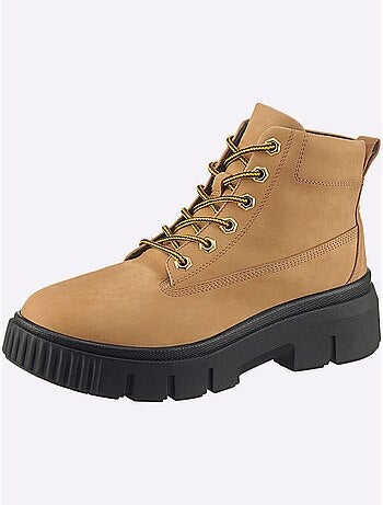 Bottines à Lacets Cuir Vachette - Taille Standard - helline