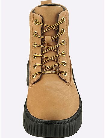 Bottines à Lacets Cuir Vachette - Taille Standard - helline