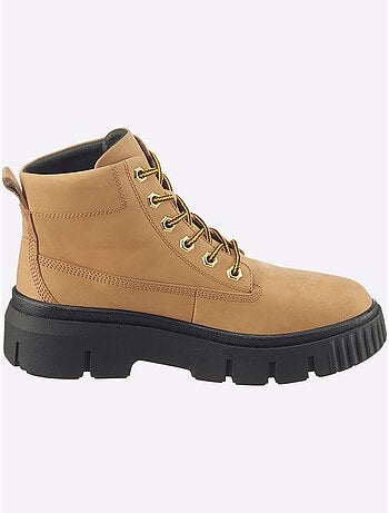 Bottines à Lacets Cuir Vachette - Taille Standard - helline
