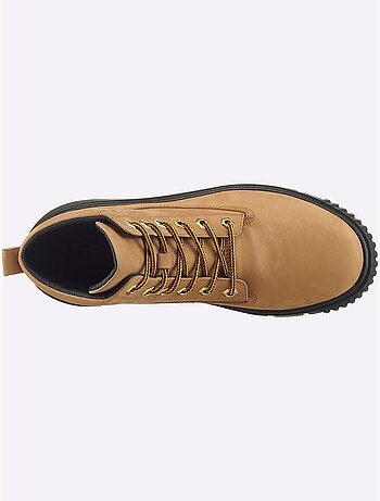 Bottines à Lacets Cuir Vachette - Taille Standard - helline