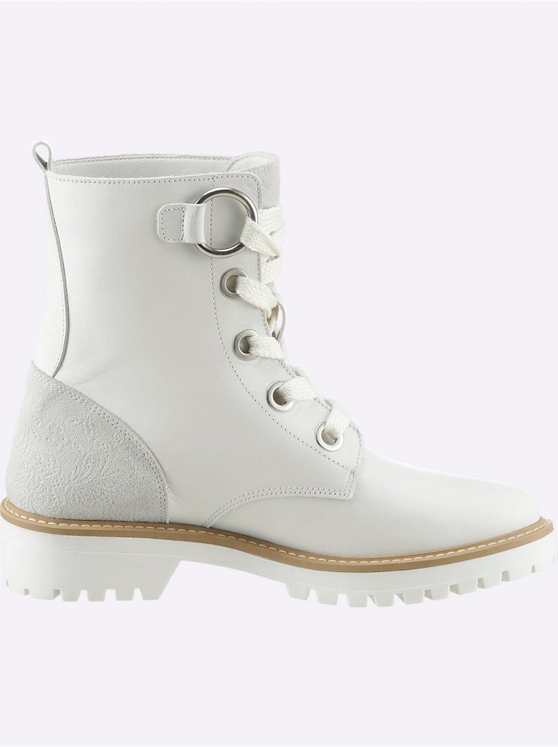 Bottines à Lacets De Fabrication Portugaise - Taille Standard - helline Blanc - Kiabi