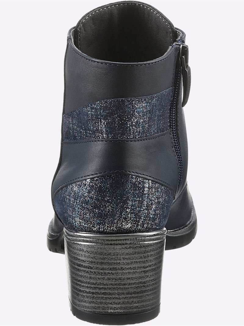 Bottines à Lacets De Fabrication Portugaise - Taille Standard - Helline Bleu marine - Kiabi