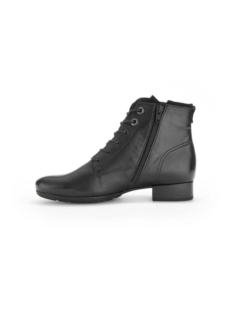 Bottines à lacets  en combinaison cuirs Gabor Noir Noir - Kiabi