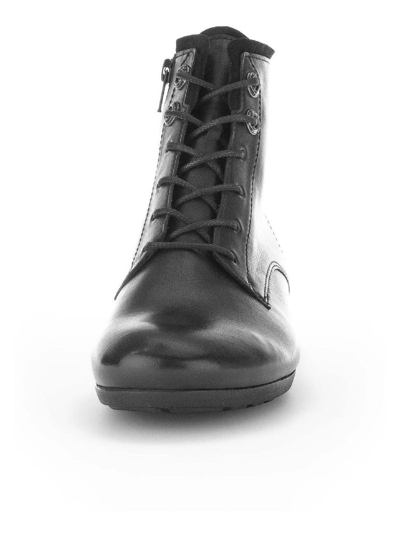 Bottines à lacets  en combinaison cuirs Gabor Noir Noir - Kiabi