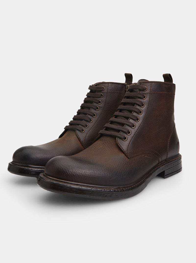 Bottines à lacets en cuir Bata Red Label BATA Marron - Kiabi