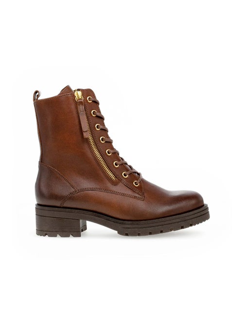 Bottines à lacets  en cuir lisse Gabor - Kiabi