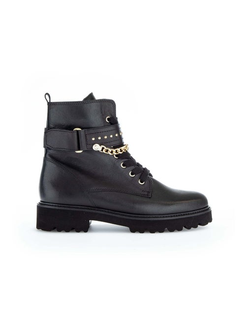 Bottines à lacets  en cuir lisse Gabor - Kiabi