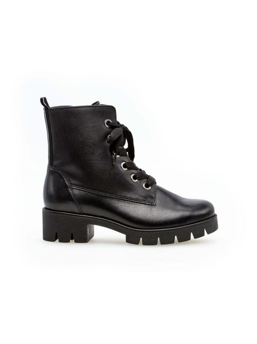 Bottines à lacets  en cuir lisse Gabor - Kiabi