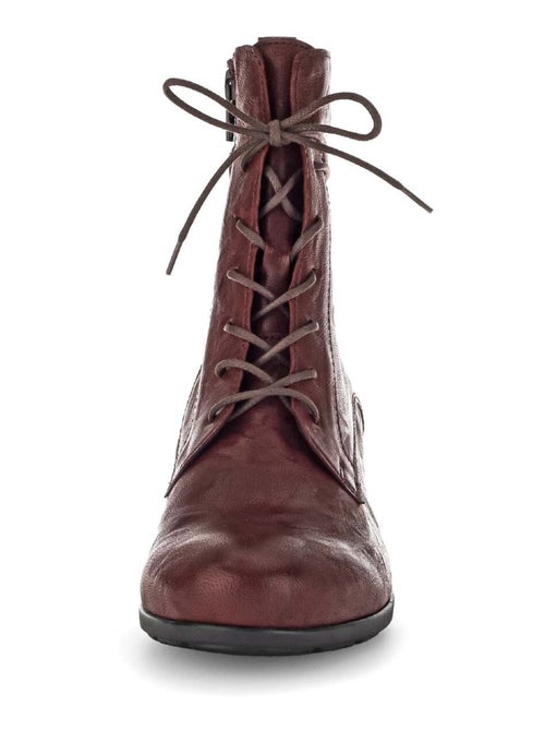 Bottines à lacets  en cuir lisse Gabor - Kiabi