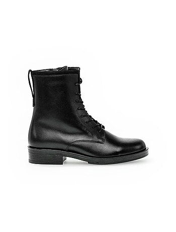 Bottines à lacets en cuir lisse