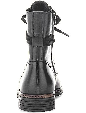 Bottines à lacets en cuir lisse