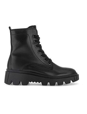 Bottines à lacets en cuir lisse