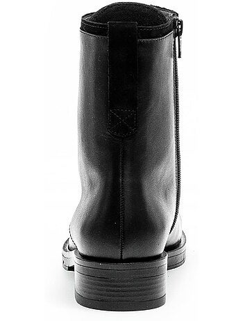 Bottines à lacets en cuir lisse