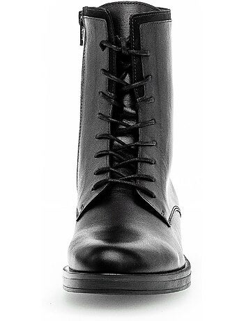 Bottines à lacets en cuir lisse
