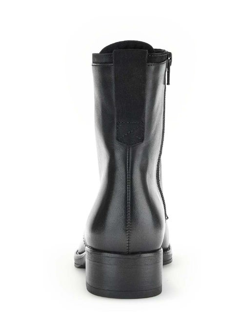 Bottines à lacets  en cuir lisse  nubuk - Kiabi