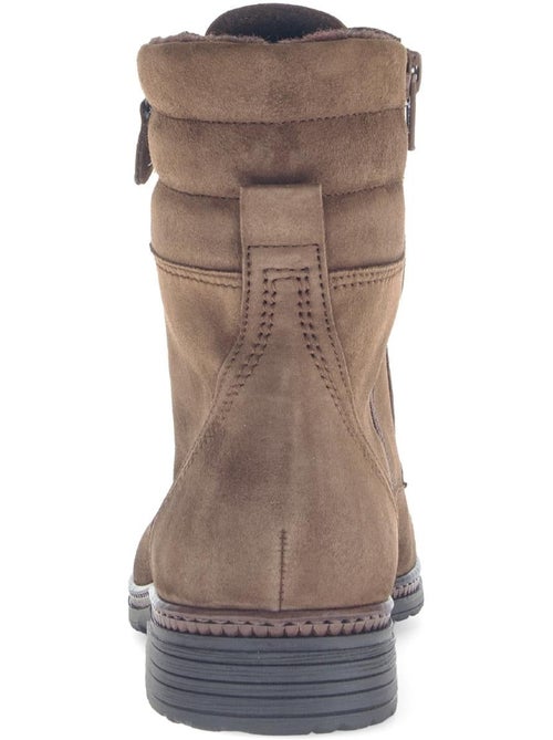 Bottines à lacets  en cuir - Kiabi