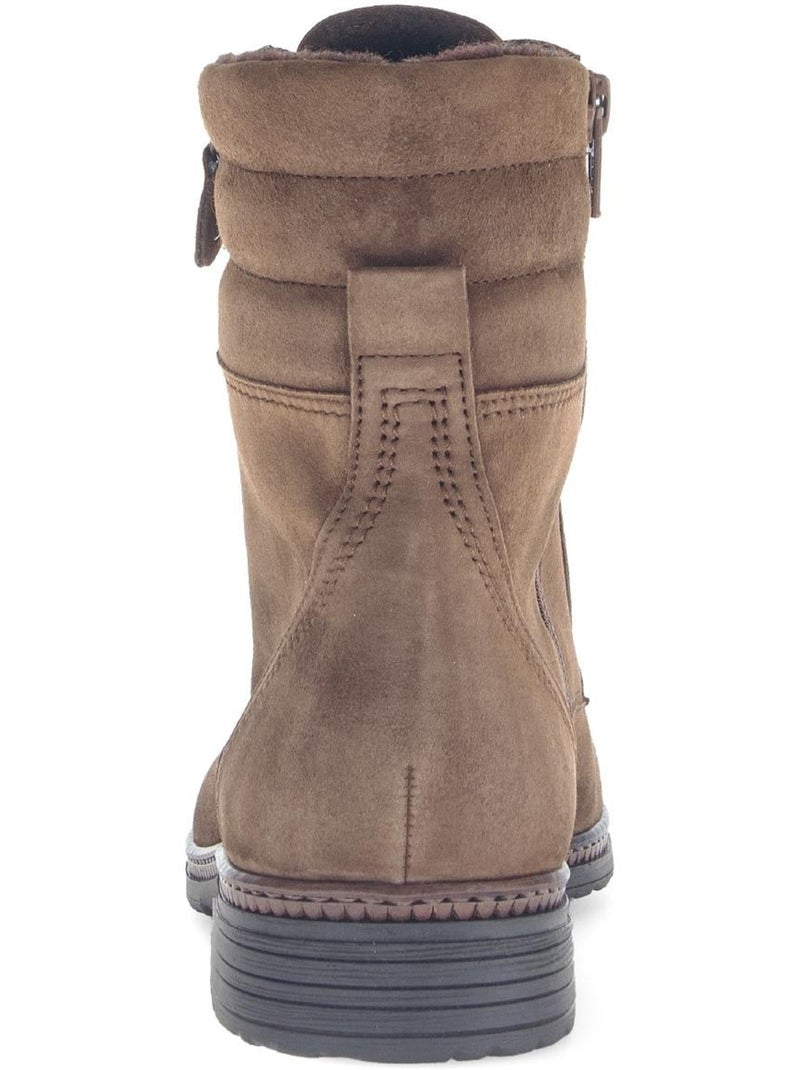 Bottines à lacets  en cuir Marron clair - Kiabi