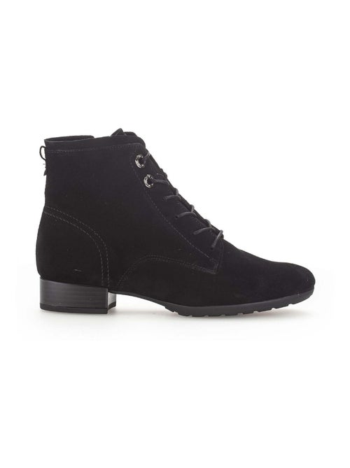 Bottines à lacets  en cuir - Kiabi