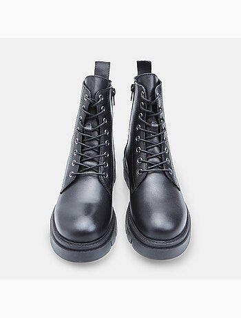 Bottines à lacets en cuir