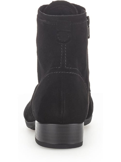 Bottines à lacets  en cuir - Kiabi