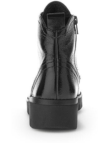 Bottines à lacets en cuir vernis