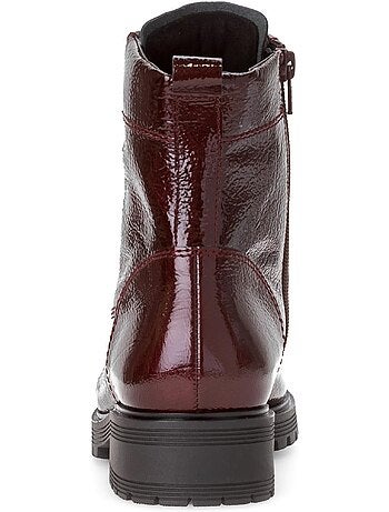 Bottines à lacets en cuir vernis