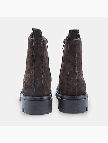 Bottines à lacets en daim