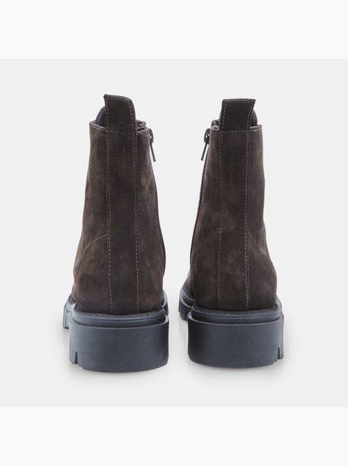 Bottines à lacets  en daim - Kiabi