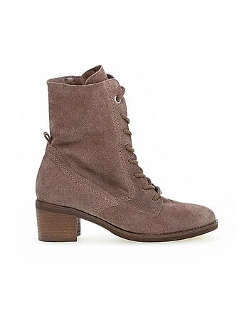 Bottines à lacets en velours