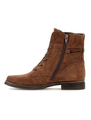 Bottines à lacets en velours