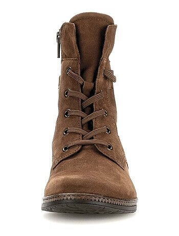 Bottines à lacets en velours