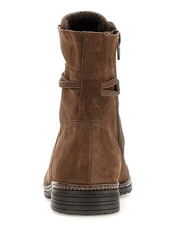 Bottines à lacets en velours