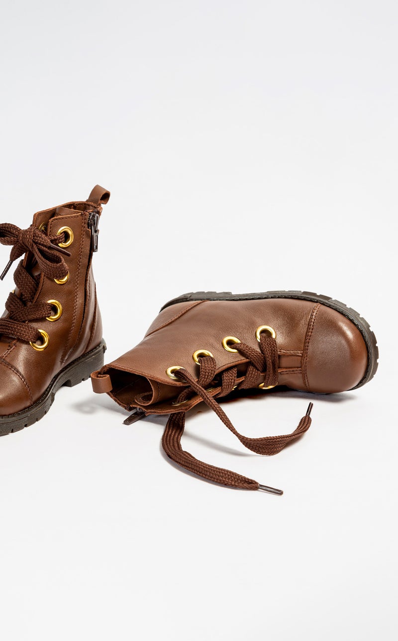 Bottines À Lacets Marron - Kiabi