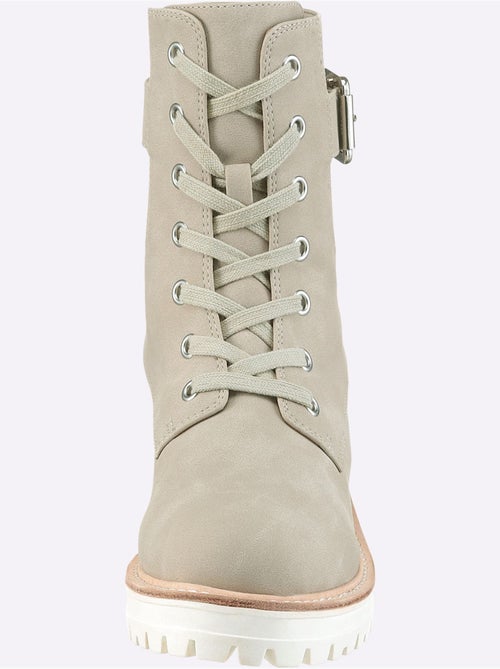 Bottines à Lacets Matière Synthétique - Taille Standard - helline - Kiabi
