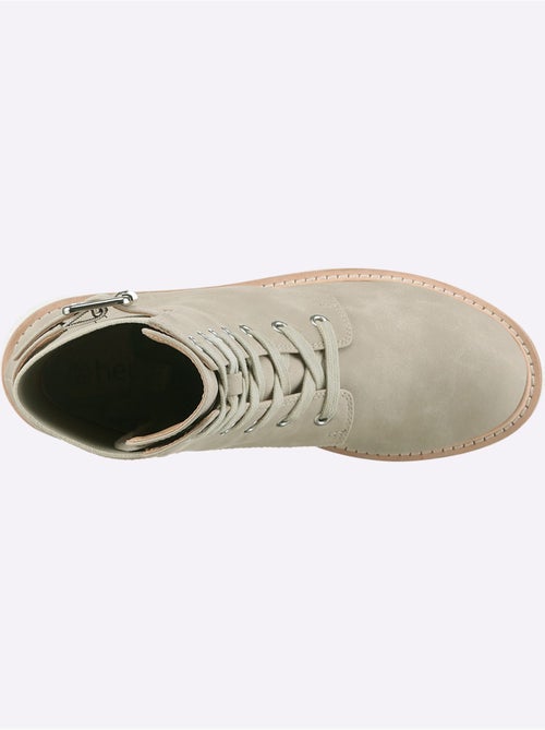 Bottines à Lacets Matière Synthétique - Taille Standard - helline - Kiabi