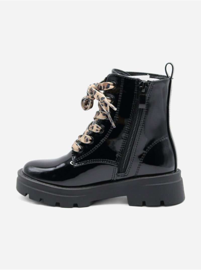 Bottines a lacets Noir - Kiabi