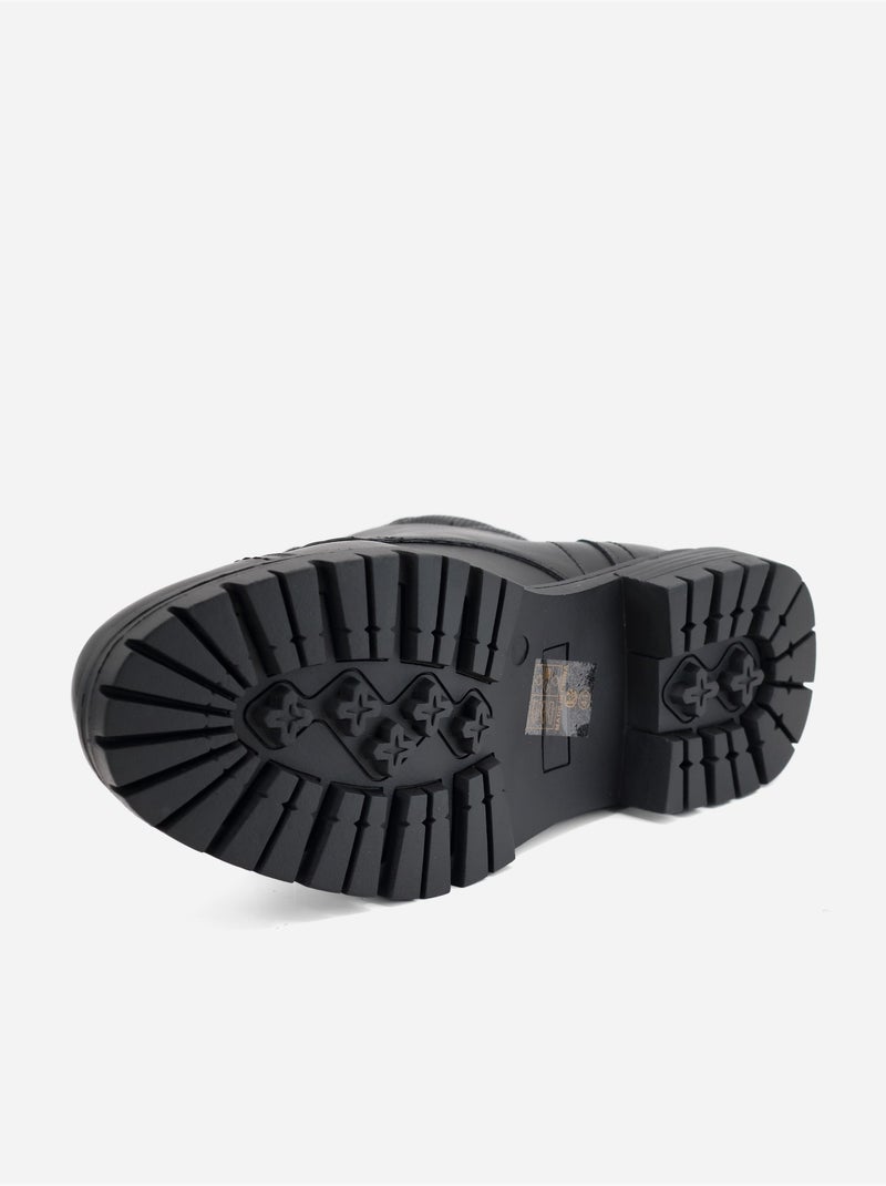 Bottines a lacets Noir - Kiabi