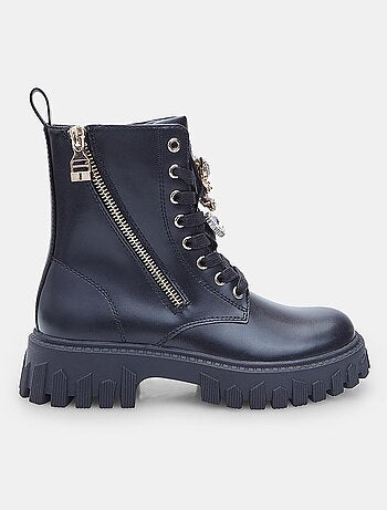Bottines à lacets pour fille avec zip bata