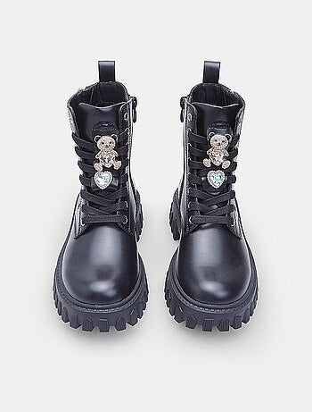 Bottines à lacets pour fille avec zip bata